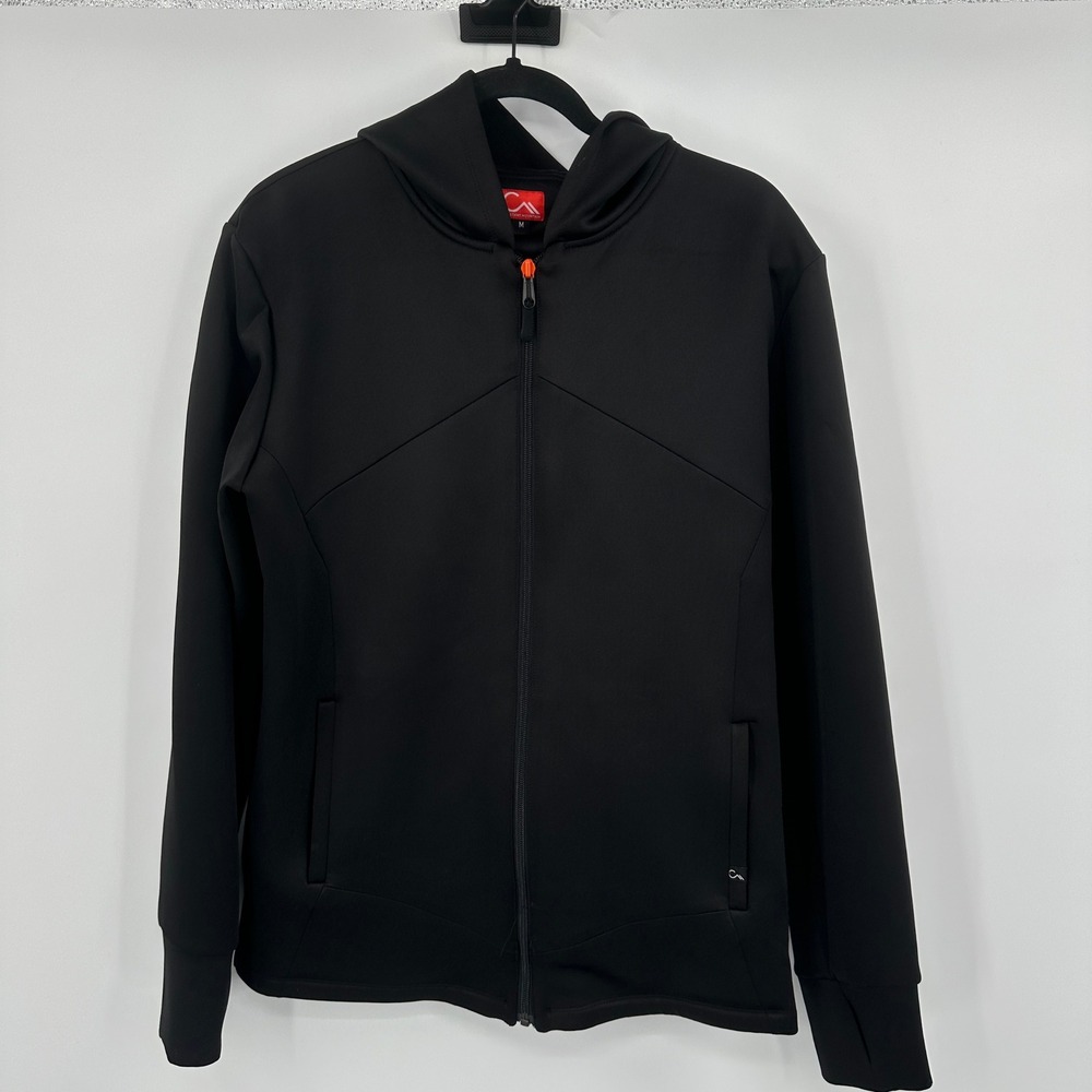 Constant Mountain Black Full Zip Hooded Jacket Performance Athleisure Womens Med